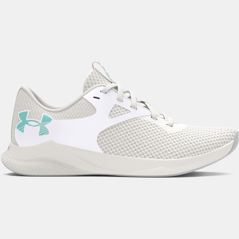 Damestrainingsschoenen Under Armour Charged Aurora 2 Wit / Wit Clay / Radial Turquoise 42